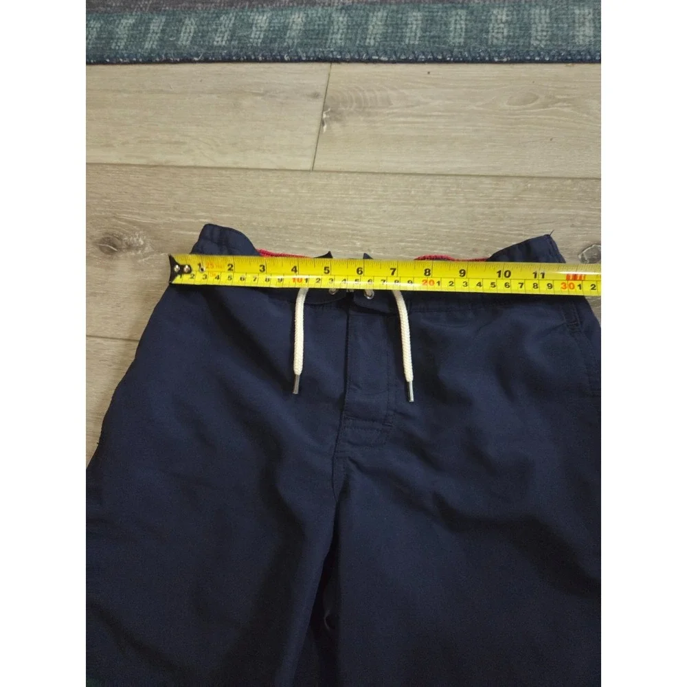 Polo Ralph Lauren Boys Navy Blue Embroidered Big Pony Swim Trunks Medium 10-12